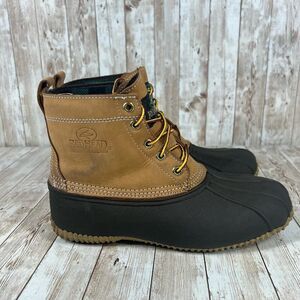 Red head leather duck boots‎ flannel lined warm boots Mens 8